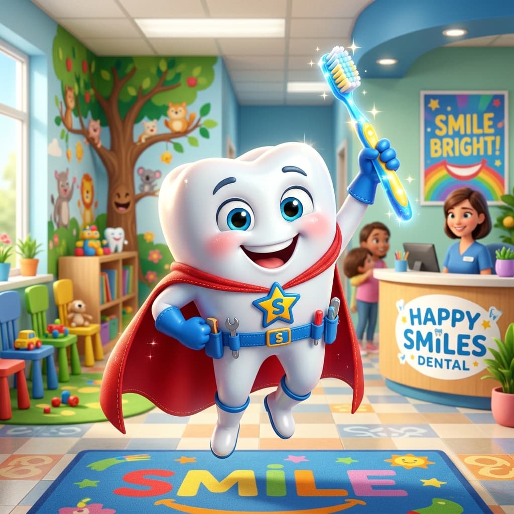 Happy Cartoon Tooth